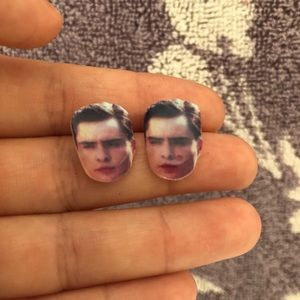 Ed Westwick homemade earrings